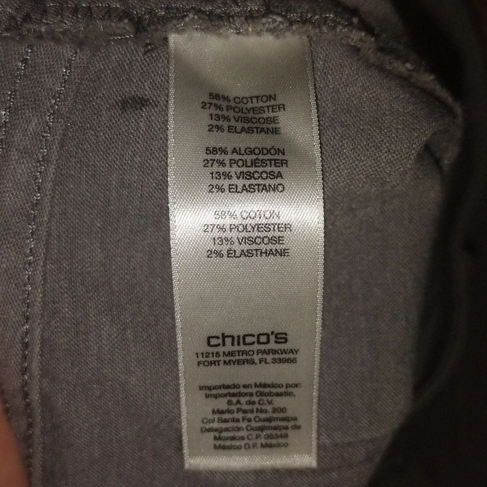 Chico's Platinum Gray Pull on Pants Size 1.5/10 - Picture 6 of 7